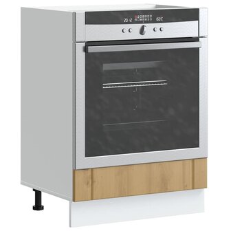 Ovenkast Lucca bewerkt hout artisanaal eikenkleur 1
