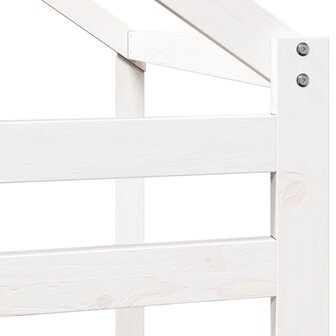 Kinderbedhuisje 198x87x113 cm massief grenenhout wit 7