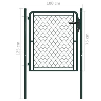 Poort 100x75 cm staal groen 4