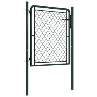 Poort 100x100 cm staal groen 2
