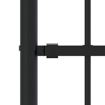 Tuinhek met spijlpunten 222 cm gepoedercoat staal zwart 4