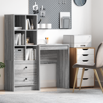 Bureau Grijs Sonoma 60x40x76 cm Geengineerd Hout 1