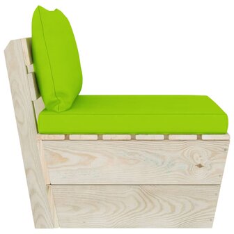 Tuinmiddenbank met kussens pallet ge&iuml;mpregneerd vurenhout 4