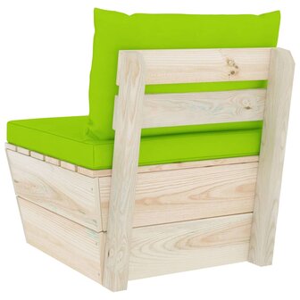 Tuinmiddenbank met kussens pallet ge&iuml;mpregneerd vurenhout 5