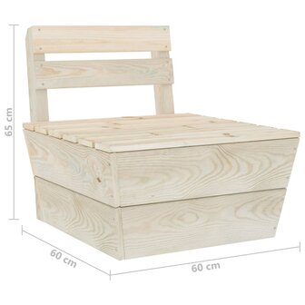 Middenbank sectioneel pallet ge&iuml;mpregneerd vurenhout 6