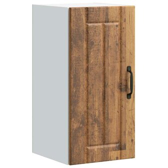 Keukenwandkast Lucca bewerkt hout oud houtkleurig 1