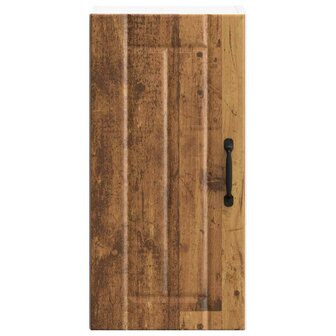 Keukenwandkast Lucca bewerkt hout oud houtkleurig 4