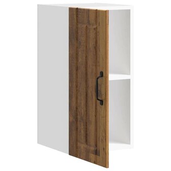 Keukenwandkast Lucca bewerkt hout oud houtkleurig 5