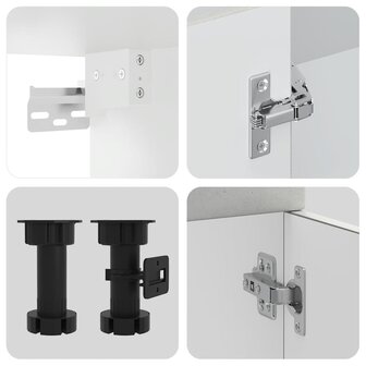 8-delige Keukenkastenset Kalmar bewerkt hout betongrijs 7