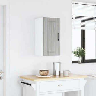 Keukenwandkast Lucca bewerkt hout grijs sonoma eikenkleur 2