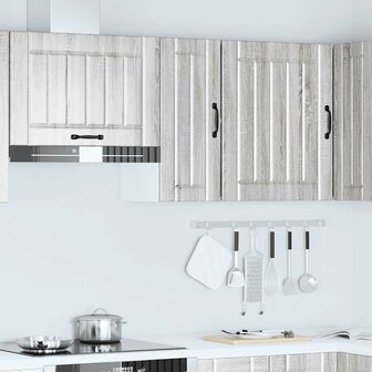 Keukenwandkast Lucca bewerkt hout grijs sonoma eikenkleur 3