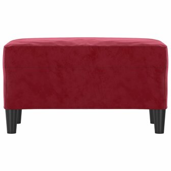 Bankje 70x35x41 cm fluweel wijnrood 3