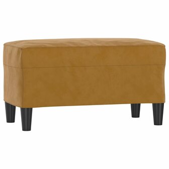 Bankje 70x35x41 cm fluweel bruin 2