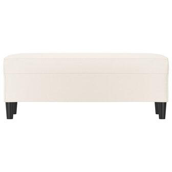 Bankje 100x35x41 cm kunstleer cr&egrave;mekleurig 3