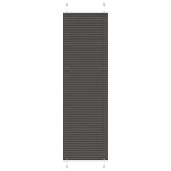 Pliss&eacute; rolgordijn 55x200 cm stofbreedte 54,4 cm polyester zwart 1