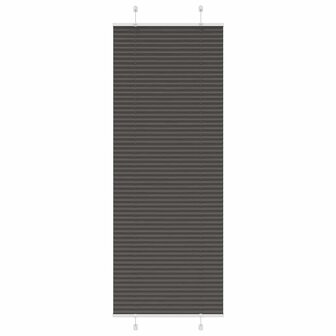 Pliss&eacute; rolgordijn 75x200 cm stofbreedte 74,4 cm polyester zwart 1