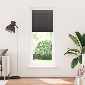 Pliss&eacute; rolgordijn 75x200 cm stofbreedte 74,4 cm polyester zwart 2