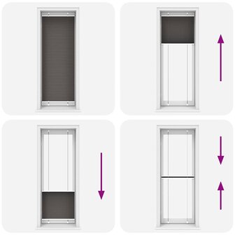 Pliss&eacute; rolgordijn 80x200 cm stofbreedte 79,4 cm polyester zwart 8