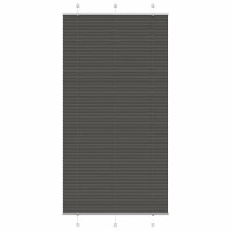 Pliss&eacute; rolgordijn 110x200cm stofbreedte 109,4cm polyester zwart 1