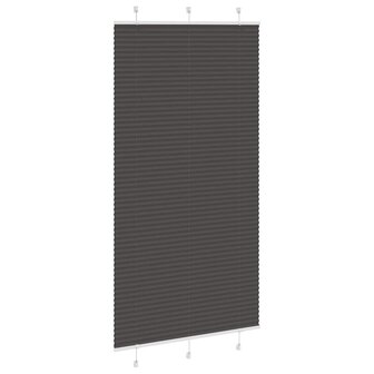 Pliss&eacute; rolgordijn 110x200cm stofbreedte 109,4cm polyester zwart 3