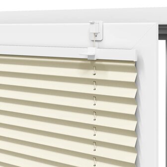 Pliss&eacute; rolgordijn 45x200 cm stofbreedte 44,4 cm polyester cr&egrave;me 9