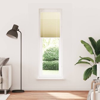 Pliss&eacute; rolgordijn 60x200 cm stofbreedte 59,4 cm polyester cr&egrave;me 2
