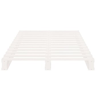 Palletbed massief grenenhout wit 90x190 cm 5