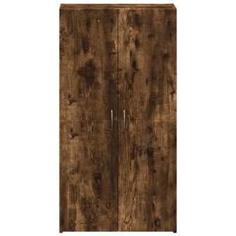 Archiefkast 60x32x115 cm bewerkt hout gerookt eikenkleurig 4