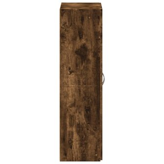 Archiefkast 60x32x115 cm bewerkt hout gerookt eikenkleurig 5