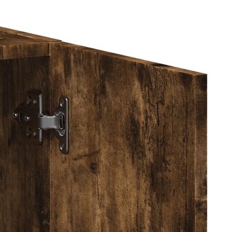 Archiefkast 60x32x115 cm bewerkt hout gerookt eikenkleurig 8
