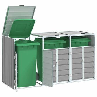 Containerberging voor 3 containers 216x81x115 cm staal grijs 1