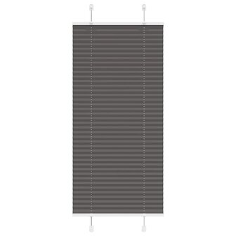 Pliss&eacute; rolgordijn 55x150 cm stofbreedte 54,4 cm polyester zwart 1