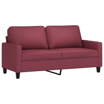 2-delige Loungeset met kussens stof wijnrood 4