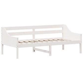 Slaapbank zonder matras 90x200 cm massief grenenhout wit 3