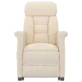 Massagestoel elektrisch microvezelstof beige 4