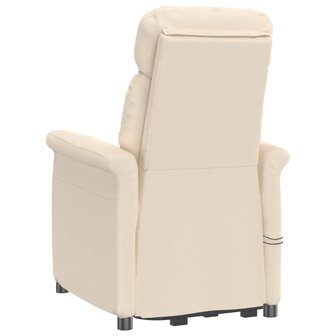 Massagestoel elektrisch microvezelstof beige 6