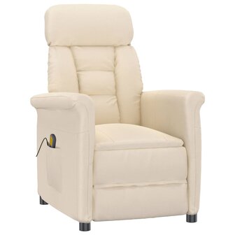 Massagestoel microvezelstof beige 2