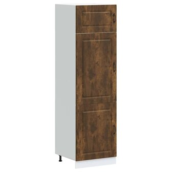 Keukenkast Kalmar bewerkt hout gerookt eikenkleurig 2