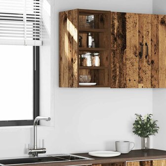 Hangkast Riga 30x29,5x60 cm bewerkt hout oud houtkleurig 3