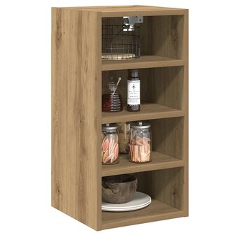 Hangkast Riga 30x29,5x60 cm bewerkt hout artisanaal eikenkleur 3