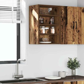 Hangkast Riga 40x29,5x60 cm bewerkt hout oud houtkleurig 3