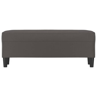 Bankje 100x35x41 cm kunstleer grijs 3