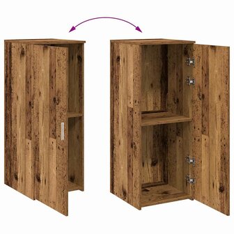 Opbergkast 40x45x103,5 cm bewerkt hout oud houtkleurig 8