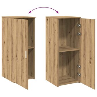Opbergkast 40x45x103,5 cm bewerkt hout artisanaal eikenkleur 8