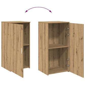 Opbergkast 50x45x103,5 cm bewerkt hout artisanaal eikenkleur 7