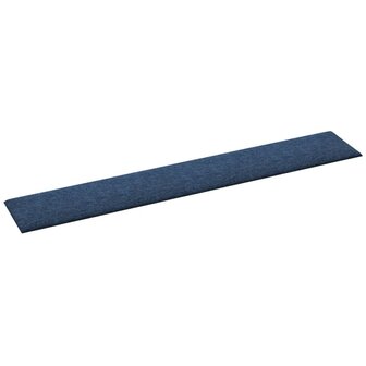 Wandpanelen 12 st 1,62 m&sup2; 90x15 cm stof blauw 4