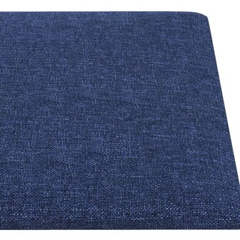 Wandpanelen 12 st 1,62 m&sup2; 90x15 cm stof blauw 5