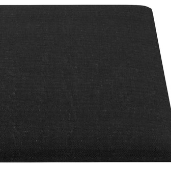 Wandpanelen 12 st 3,24 m&sup2; 90x30 cm stof zwart 5
