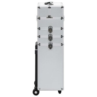 Make-up trolley aluminium zilverkleurig 3