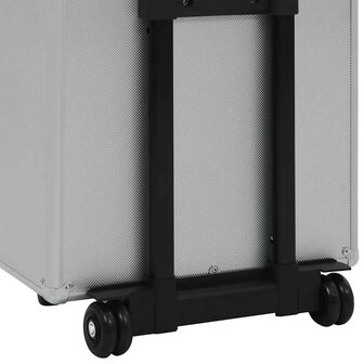 Make-up trolley aluminium zilverkleurig 6